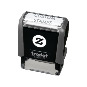 Custom Personalized 1.4" X 0.4" Self-inking Stamp by CustomBlankTemplates at Zazzle