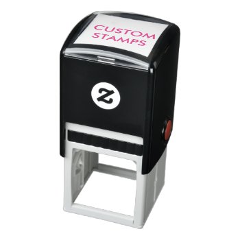 Custom Personalized 1.5" X 1.5" Self-inking Stamp by CustomBlankTemplates at Zazzle