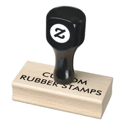 Custom Personalized 15 x 3 Wood Rubber Stamp