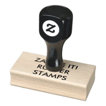 Custom Personalized 1.5" X 3" Wood Rubber Stamp by GoOnZazzleIt at Zazzle