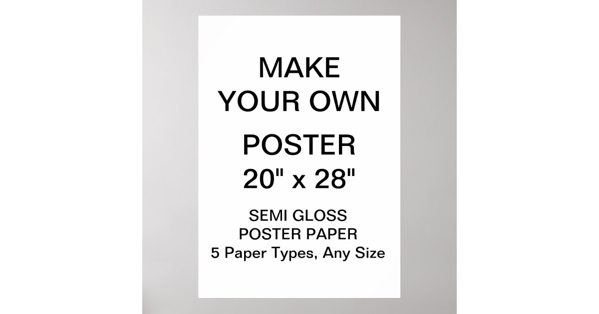 Semi-Gloss Photo Paper Poster
