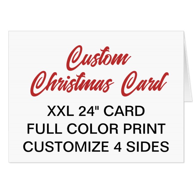Custom Personalized 24" GIANT XXL CHRISTMAS CARD (Front Horizontal)