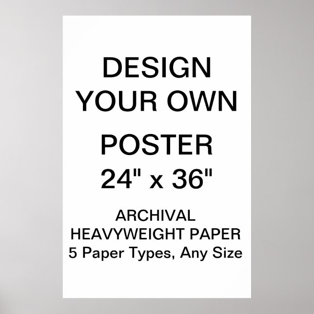 Custom Personalized 24"x36" Archival Paper Poster (Front)