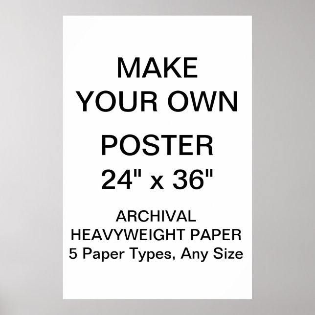 Custom Personalized 24"x36" Archival Paper Poster (Front)