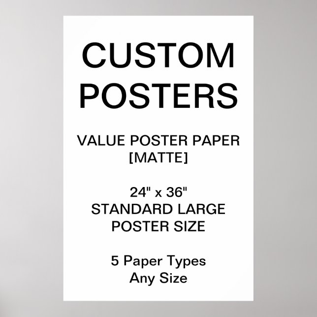 Custom Personalized 24"x36" Value Matte Poster (Front)