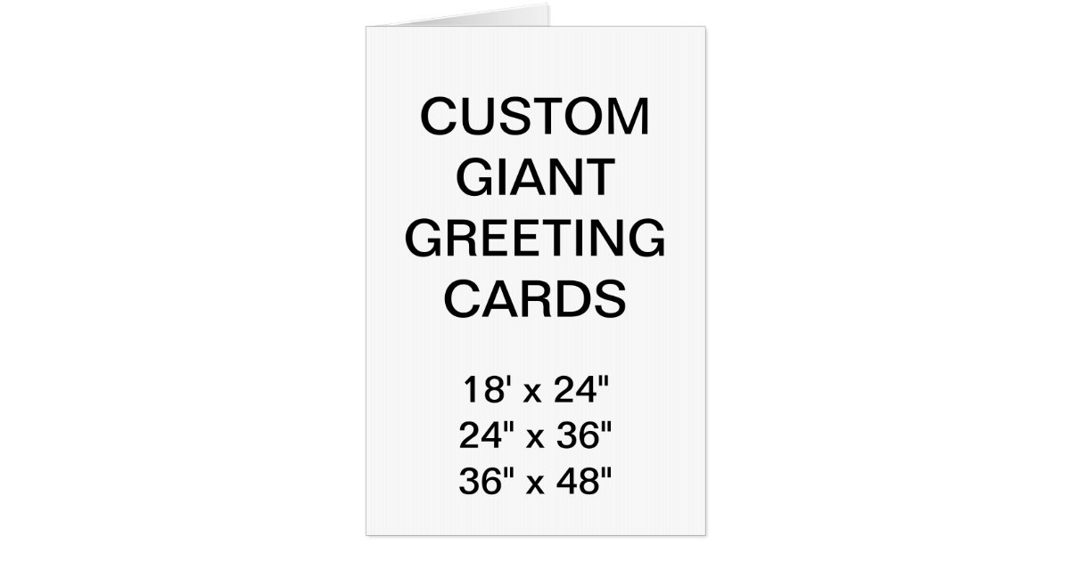 Custom Personalized 24" x 36" Giant Greeting Card Zazzle