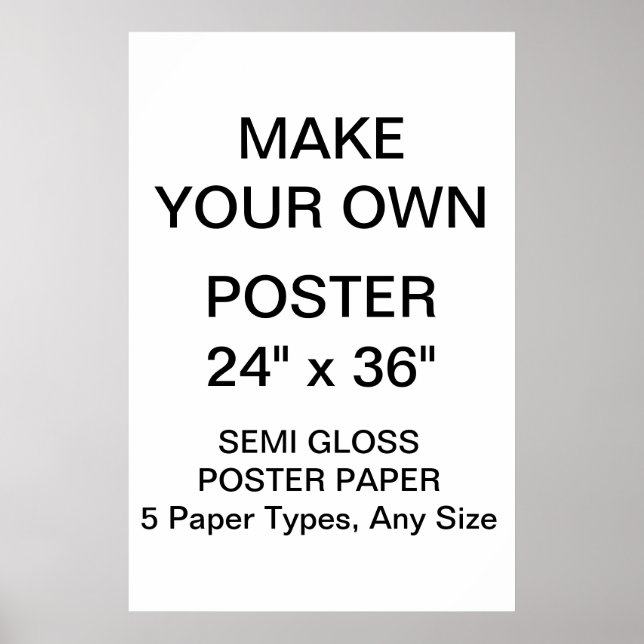 Custom Personalized 24" x 36" Semi Gloss Poster (Front)