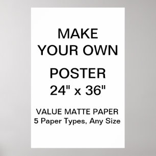 Custom Personalized 24" x 36" Value Matte Poster