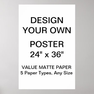 Custom Personalized 24" x 36" Value Matte Poster
