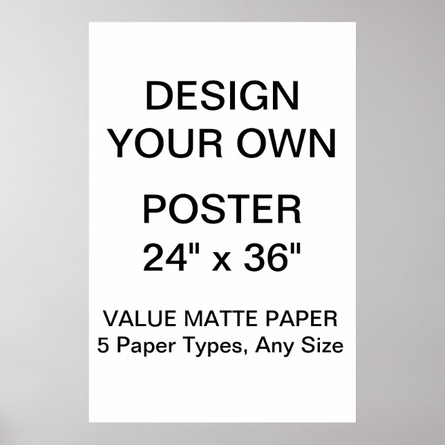 Custom Personalized 24" x 36" Value Matte Poster (Front)
