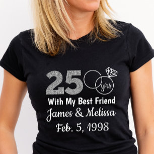 Custom & Personalized 25th Anniversary T-shirt
