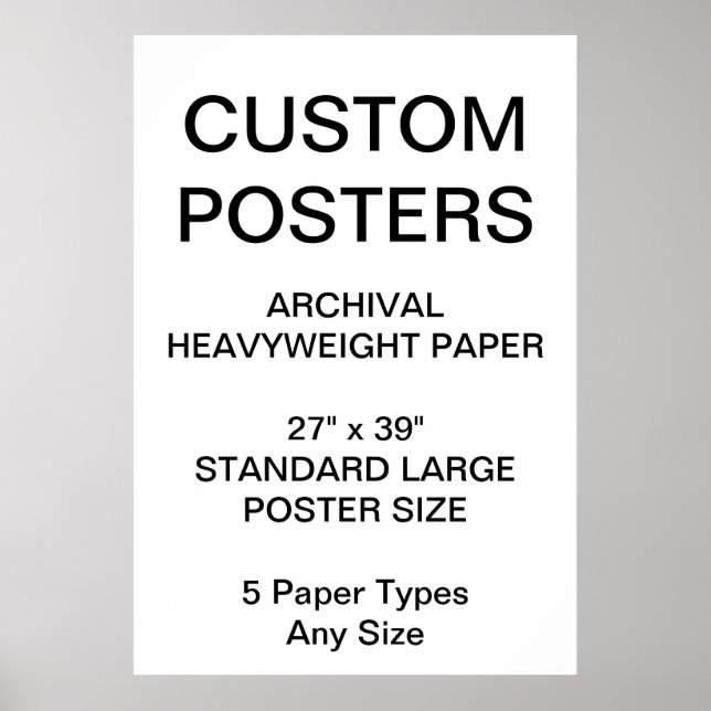 Custom Personalized 27"x39" Archival Paper Poster (Front)