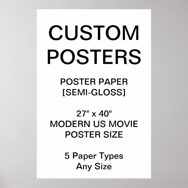 Custom Personalized 27"x40" Semi-Gloss Poster (Front)