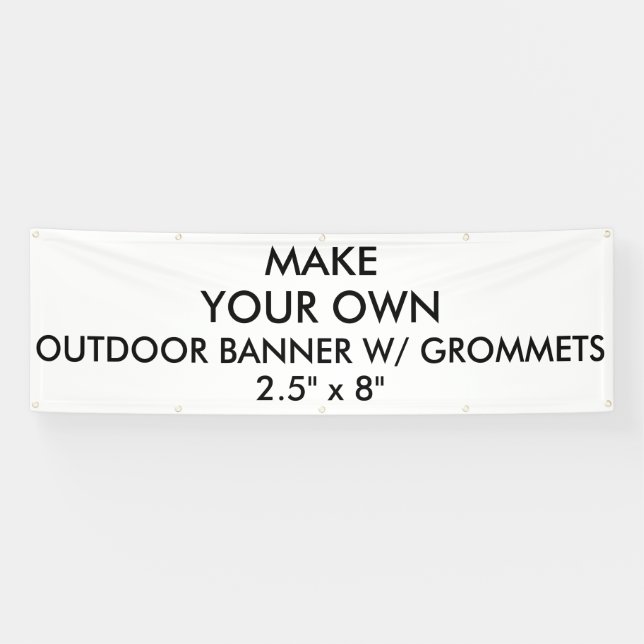 Custom Personalized 2.5' x 8" Outdoor Banner (Horizontal)