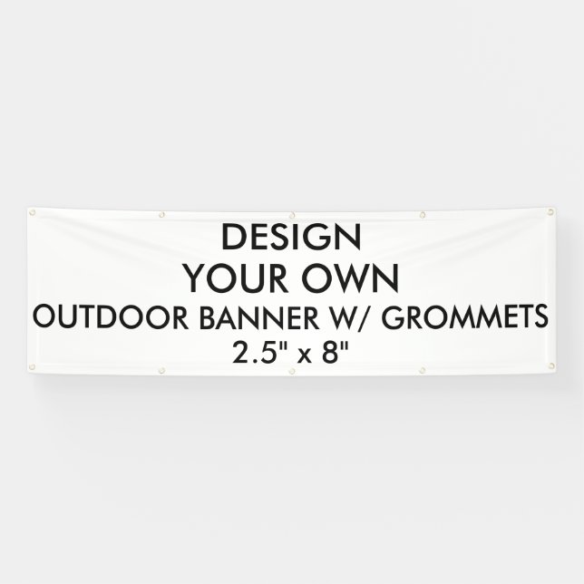 Custom Personalized 2.5' x 8" Outdoor Banner (Horizontal)