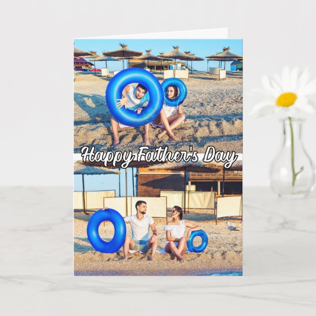 Custom Personalized 2-photos Template Father's Day (Small Plant)