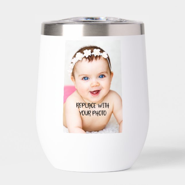 Custom  personalized (2 sided) thermal wine tumbler (Front)