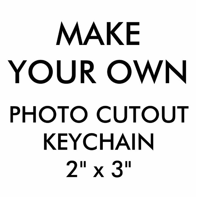 Custom Personalized 2" x 3" Photo Cutout Keychain (Front)