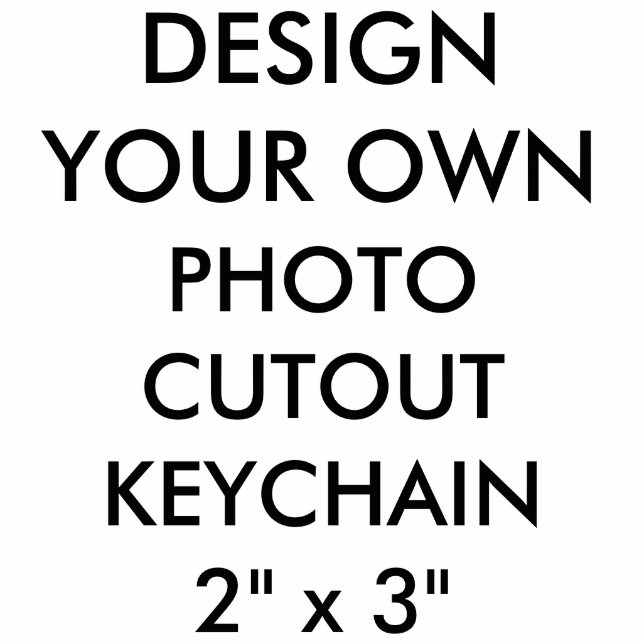 Custom Personalized 2" x 3" Photo Cutout Keychain (Front)