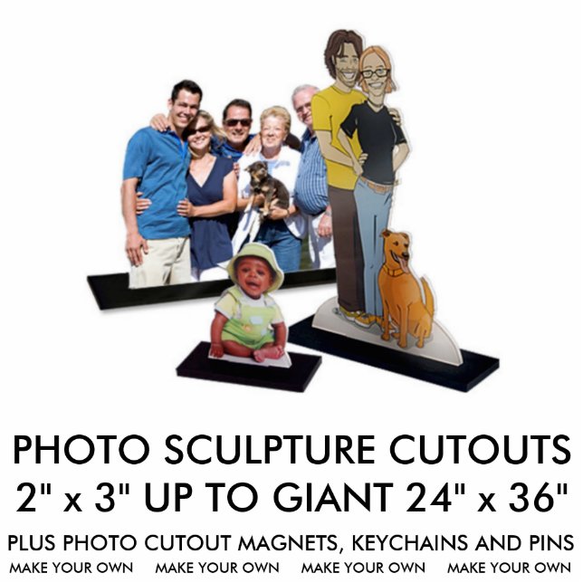 Custom Personalized 2" x 3" Photo Sculpture (Front)