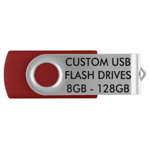 Custom Personalized 32GB USB Flash Drive - Red