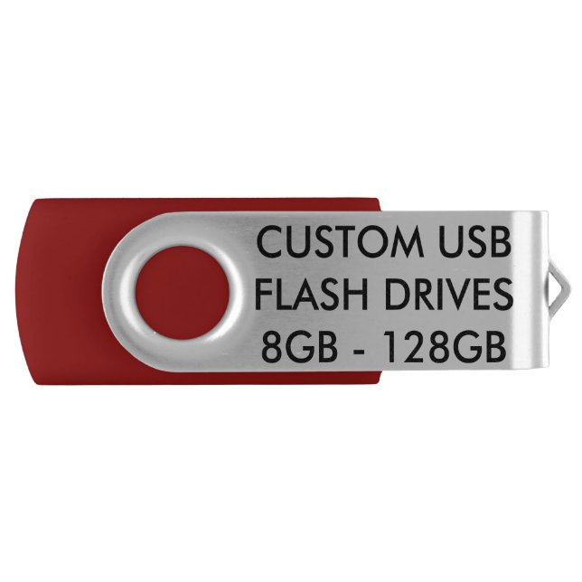 Custom Personalized 32GB USB Flash Drive - Red (Front)