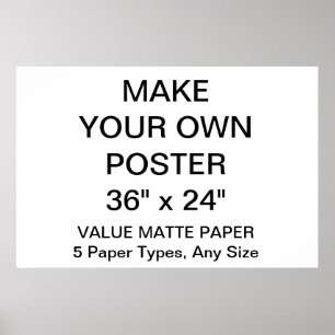 Custom Personalized 36" x 24" Value Matte Poster