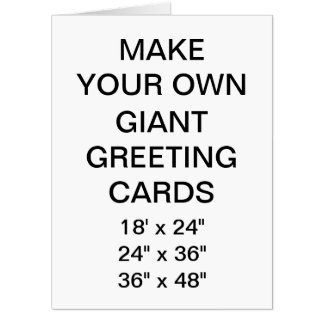 Custom Personalized 36" x 48" Giant Greeting Card