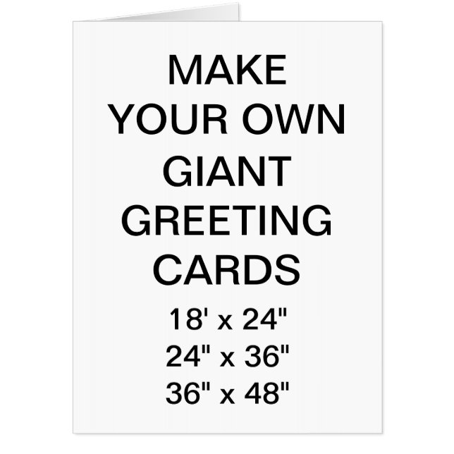 Custom Personalized 36" x 48" Giant Greeting Card (Front)