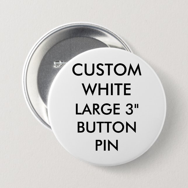 Custom Personalized 3" Large Button Pin Badge (Front & Back)