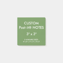 Custom Personalized 3" Square Post-it® Notes Blank