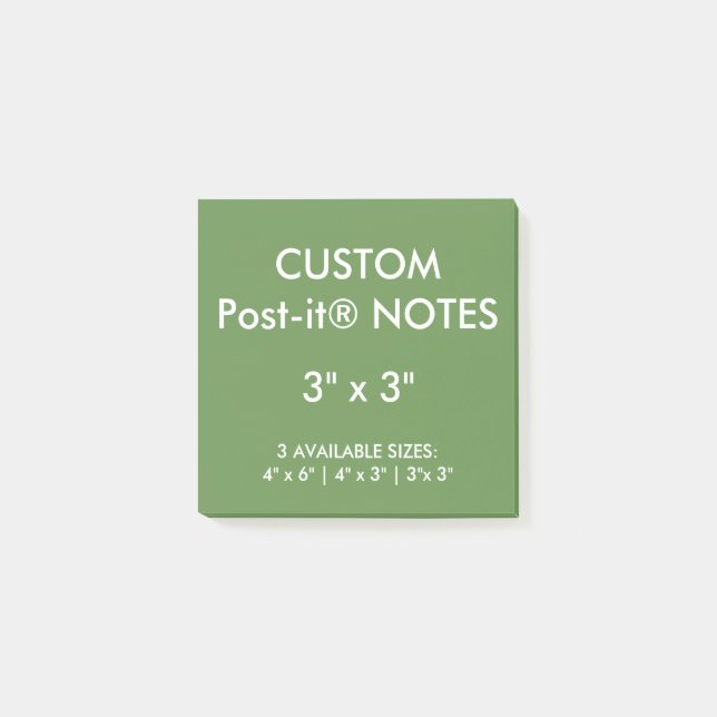 Custom Personalized 3" Square Post-it® Notes Blank (Front)