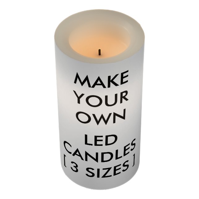 Custom Personalized 3" x 6" LED Candle w/ Timer (Angled)