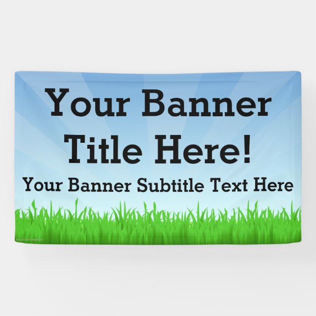 Custom Personalized 3x5 Summer Scene Banner (Horizontal)