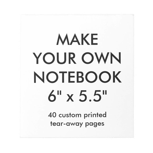Custom Personalized 40 Tear-Away Page Notepad (Front)