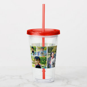 Custom Personalized 4 Photo Full Color Gift Acrylic Tumbler