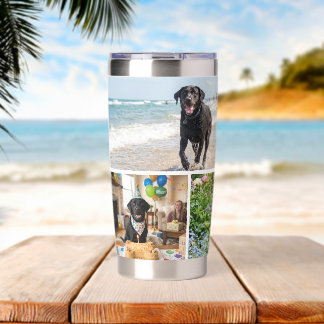 Custom personalized 4 Photo Full Wrap Insulated Tumbler