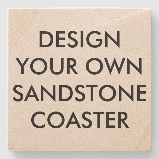 Custom Personalized 4" Sandstone Stone Coaster (Front)