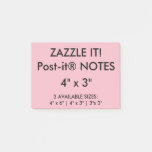 Custom Personalized 4&quot; X 3&quot; Post-it&#174; Notes Blank at Zazzle