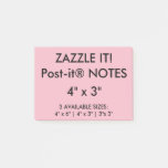 Custom Personalized 4&quot; x 3&quot; Post-it&#174; Notes Blank