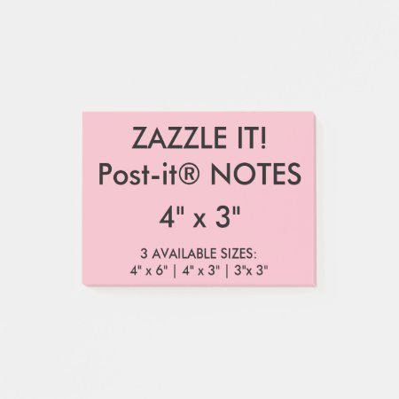 Custom Personalized 4" X 3" Post-it® Notes Blank