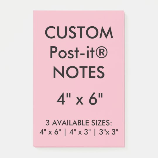 Custom Personalized 4 X 6 Post It Notes Blank Zazzle Custom Personalized 4 X 6 Post It
