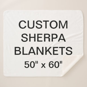 Custom Personalized 50" x 60" Sherpa Blanket Blank