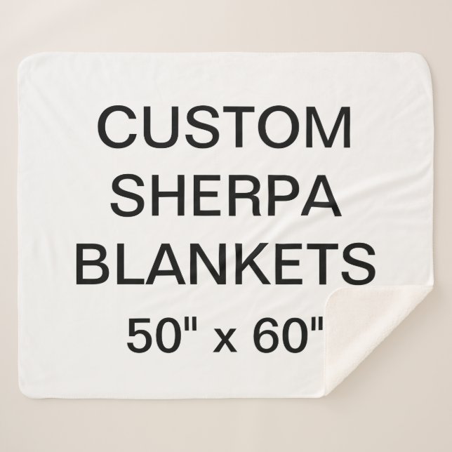 Custom Personalized 50" x 60" Sherpa Blanket Blank (Front (Horizontal))