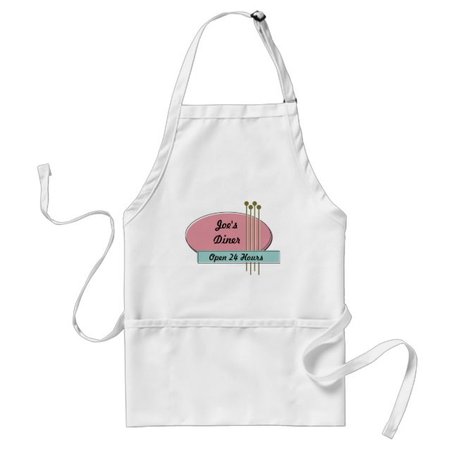 Custom Personalized 50s Retro Style Diner Aprons (Front)