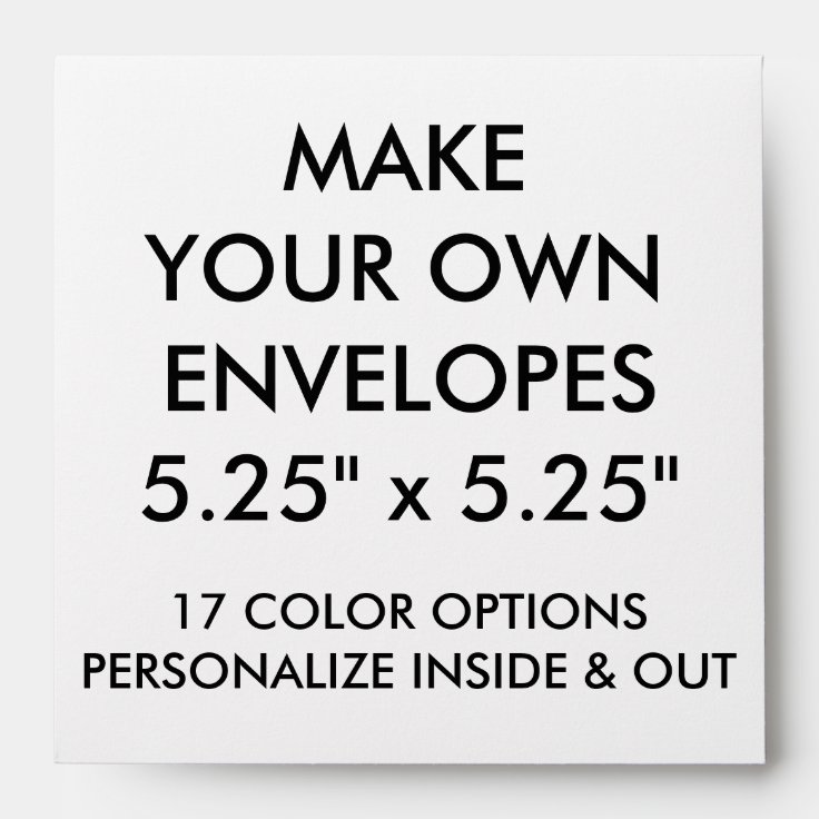 Custom Personalized 5.5" Square Envelope | Zazzle