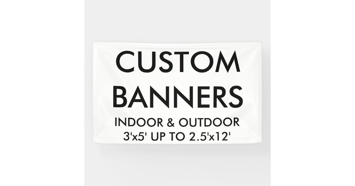 Custom Personalized 5 x3 Banner Blank Template Zazzle