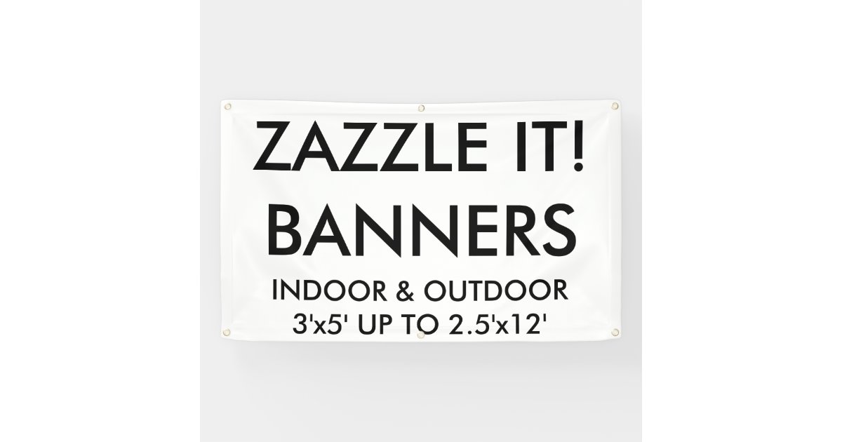 Custom Personalized 5'x3' Banner Blank Template | Zazzle