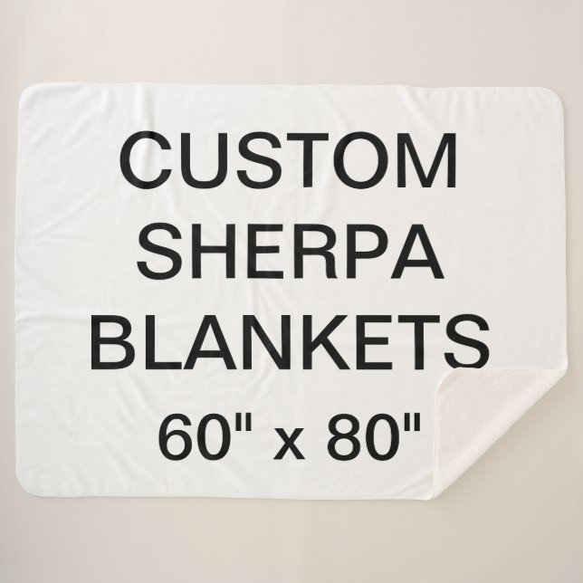 Custom Personalized 60" x 80" Sherpa Blanket Blank (Front (Horizontal))