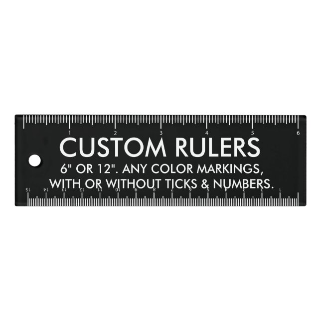 Custom Personalized 6" Acrylic Ruler Blank (Front)